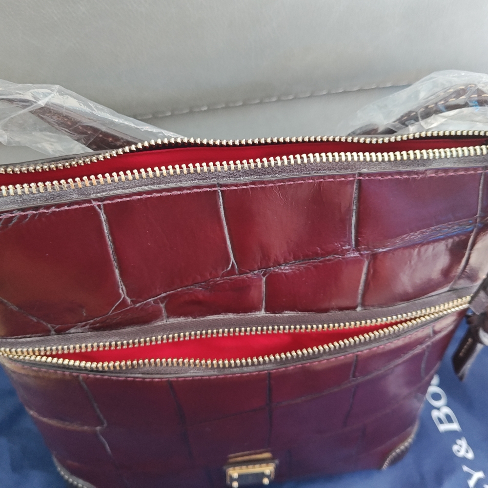 Dooney & Bourke Burgundy Crossbody Bag - Picture 4 of 10
